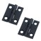 MY MIRONEY 2Pack Mini Solid Brass Hinges Black Foldable Butt Hinge 1 Inch Small Hinges Door Hinges with Screws for Small Gift Box Jewelry Chest Wood Box