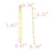 MY MIRONEY 787 x 067 Gold Hinges Metal Piano Hinge Long Folding Butt Hinges Hardware Wooden Box Gift Box Hinge Cabinet Gate Door Hinge with Screws Pack of 4