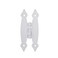 Pastlla 10pcs Cabinet Hinges Antique H Hinges Cold Rolled Steel Flat Decorative Hardware for Cabinet Cupboard Jewelry Box Door White 35 Inch