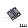 Pastlla 4 Pcs Metal Foldable Butt Hinge Zinc Alloy Ball Bearing Butt Hinge for Cabinet Door Closet157157 inchBlack
