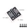 Pastlla 4 Pcs Metal Foldable Butt Hinge Zinc Alloy Ball Bearing Butt Hinge for Cabinet Door Closet157157 inchBlack