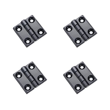 Pastlla 4 Pcs Metal Foldable Butt Hinge Zinc Alloy Ball Bearing Butt Hinge for Cabinet Door Closet157157 inchBlack