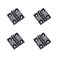 Pastlla 4 Pcs Metal Foldable Butt Hinge Zinc Alloy Ball Bearing Butt Hinge for Cabinet Door Closet157157 inchBlack