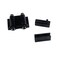 Pastlla Glass Door Pivot Hinge with Magnetic Catch and Clamp Set for Bathroom Showcase Cabinet Doors Black