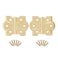 UNIQANTIQ HARDWARE Polished Brass Butterfly Hinges with Removable Pin Pack of 2 Surface Mount Cabinet Door Hinges UA261HPB 1