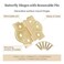 UNIQANTIQ HARDWARE Polished Brass Butterfly Hinges with Removable Pin Pack of 2 Surface Mount Cabinet Door Hinges UA261HPB 1