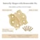 UNIQANTIQ HARDWARE Polished Brass Butterfly Hinges with Removable Pin Pack of 2 Surface Mount Cabinet Door Hinges UA261HPB 1