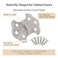 UNIQANTIQ HARDWARE Polished Nickel Butterfly Hinges 2 x 1716 Pack of 2 Surface Mount Hinges for Cabinet Doors and Boxes UA262HPN 1