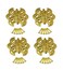 QCAA Butterfly Hinge for Cupboard Door 4 Pack Brass Plated Made in Taiwan