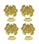 QCAA Butterfly Hinge for Cupboard Door 4 Pack Brass Plated Made in Taiwan