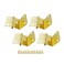 QCAA Durable Steel SemiConcealed Hinge for Box Chest Cabinet 112 Width x 12 mm Thickness Brass Plated 4 Pack Made in Taiwan
