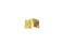 QCAA Durable Steel SemiConcealed Hinge for Box Chest Cabinet 112 Width x 12 mm Thickness Brass Plated 4 Pack Made in Taiwan