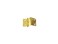 QCAA Durable Steel SemiConcealed Hinge for Box Chest Cabinet 112 Width x 12 mm Thickness Brass Plated 4 Pack Made in Taiwan