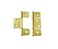 QCAA Flag Three Leaf 312 Bifold Shutter Hinge for NonMortise Cabinet Hardware Brass Plated Made in Taiwan 2 Pack