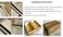 QCAA Solid Brass 180 Degrees Small Piano Hinge Wooden Jewery Box Hinge Cabinet Closet 236 x 05 Vibrated Brass 4 Pack Made in Taiwan