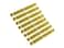 QCAA Solid Brass 90 Degree Inside Stop Small Piano Hinge Wooden Jewery Box Cabinet Closet 64mm x 7mm Vibrated Brass Made in Taiwan 8 Pack