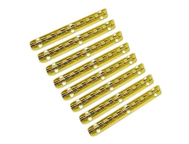 QCAA Solid Brass 90 Degree Inside Stop Small Piano Hinge Wooden Jewery Box Cabinet Closet 64mm x 7mm Vibrated Brass Made in Taiwan 8 Pack