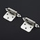 Ravinte 50 Pack 25 Pairs 12 inch Overlay Variable Cabinet Hinges SelfClosing SemiConcealed Face Mount Satin Nickel Decorative Hardware with Door Bumpers for Kitchen Cupboard Doors Silver