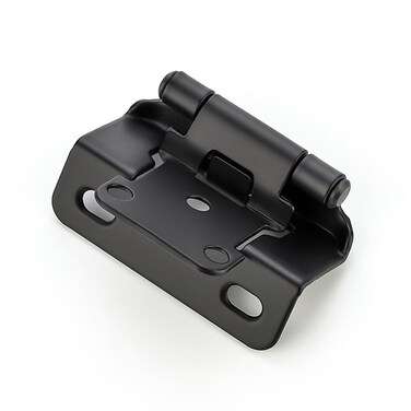 Ravinte 50 Pack 25 Pairs SemiOverlay 12 inch SelfClosing Face Frame Cabinet Hinges Matte Black Half WrapAround Kitchen Cabinet Door Hinges Face Mount Cabinet Hardware