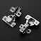 Ravinte 50 Pack 25 Pairs Short Arm Kitchen Cabinet Hinges for 12 Inch Overlay Cabinet Brushed Nickel 105 Degree Opening Angle Hinges Soft Close Concealed with Mounting Screws for Face Frame Door