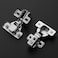 Ravinte 50 Pack 25 Pairs Short Arm Kitchen Cabinet Hinges for 12 Inch Overlay Cabinet Brushed Nickel 105 Degree Opening Angle Hinges Soft Close Concealed with Mounting Screws for Face Frame Door