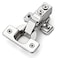 Ravinte 50 Pack 25 Pairs Short Arm Kitchen Cabinet Hinges for 12 Inch Overlay Cabinet Brushed Nickel 105 Degree Opening Angle Hinges Soft Close Concealed with Mounting Screws for Face Frame Door