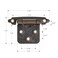 Ravinte 60 Pack 30 Pairs 12 inch Overlay Cabinet Hinges SelfClosing SemiConcealed Face Mount Antique Copper Decorative Hardware with Door Bumpers for Kitchen Cupboard Doors