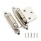 Ravinte 60 Pack 30 Pairs 12 inch Overlay Cabinet Hinges SelfClosing SemiConcealed Face Mount Satin Nickel Decorative Hardware with Door Bumpers for Kitchen Cupboard Doors Silver