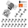 Redunest 34 Inch Overlay Soft Close Cabinet Hinges 20 Pack Slow Soft Close Hinges for Kitchen Cabinets Satin Nickel Hidden Self Closing Kitchen Cabinet Hinges for Cupboard