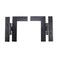 Renovators Supply Manufacturing Cabinet Hinges 45 in Black HL Hinge Pair Left and Right Wrought Iron Kitchen Cabinet Hinge with Hardware