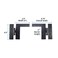Renovators Supply Manufacturing Cabinet Hinges 45 in Black HL Hinge Pair Left and Right Wrought Iron Kitchen Cabinet Hinge with Hardware