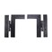 Renovators Supply Manufacturing Cabinet Hinges 45 in Black HL Hinge Pair Left and Right Wrought Iron Kitchen Cabinet Hinge with Hardware