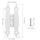Rierdge 4 Pcs White Flush HHinges Antique HShape Hinges for Cabinet Shutter Cupboard