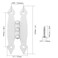 Rierdge 4 Pcs White Flush HHinges Antique HShape Hinges for Cabinet Shutter Cupboard