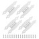 Rierdge 4 Pcs White Flush HHinges Antique HShape Hinges for Cabinet Shutter Cupboard