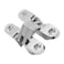 Rierdge Hidden Gate Hinge 238 Stainless Steel 180 Degree Invisible Cross Hinges for Kitchen Cabinet Door Frameless Concealed Hinge with Screws 4pcs