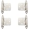 SDTC Tech 4Pack Overlay Cabinet Door Hinges Nickel Plated SelfClosing Flush Cabinet Hinges with Mounting Screws Face Mount