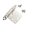 SDTC Tech 4Pack Overlay Cabinet Door Hinges Nickel Plated SelfClosing Flush Cabinet Hinges with Mounting Screws Face Mount