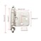SDTC Tech 4Pack Overlay Cabinet Door Hinges Nickel Plated SelfClosing Flush Cabinet Hinges with Mounting Screws Face Mount