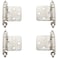 SDTC Tech 4Pack Overlay Cabinet Door Hinges Nickel Plated SelfClosing Flush Cabinet Hinges with Mounting Screws Face Mount