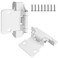 SDTC Tech 4Pack Overlay Cabinet Door Hinges Self Closing Semi Partial Wrap Around Cupboard Hinge with Stainless Steel Mounting Screws Matte White