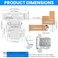 SDTC Tech 4Pack Overlay Cabinet Door Hinges Self Closing Semi Partial Wrap Around Cupboard Hinge with Stainless Steel Mounting Screws Matte White