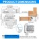SDTC Tech 4Pack Overlay Cabinet Door Hinges Self Closing Semi Partial Wrap Around Cupboard Hinge with Stainless Steel Mounting Screws Matte White