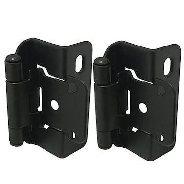 SMBBIT Smbbit Partial warp 12 inch Inset Cabinet Hinges Overlay Cabinet Hinges 4 Pack Matte Black