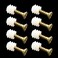 SQXBK 50PCS 8mm031inch Hardware Hinge Screw Embedded Part Hinge Dowel Insert Plastic Nut Connector White Nylon Expansion Plug