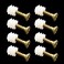 SQXBK 50PCS 8mm031inch Hardware Hinge Screw Embedded Part Hinge Dowel Insert Plastic Nut Connector White Nylon Expansion Plug