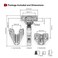 STIANC 2 Pack Full Overlay Face Frame Frameless Soft Close Concealed European Hinges for Kitchen Cabinet Door Clip On 3 Way Adjustability 105 Degree