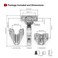 STIANC 2 Pack Full Overlay Face Frame Frameless Soft Close Concealed European Hinges for Kitchen Cabinet Door Clip On 3 Way Adjustability 105 Degree