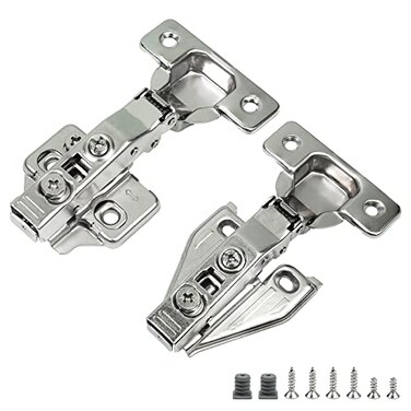 STIANC 2 Pack Full Overlay Face Frame Frameless Soft Close Concealed European Hinges for Kitchen Cabinet Door Clip On 3 Way Adjustability 105 Degree