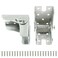 suiwotin Suiwotin 2pcs Folding Hinge Bracket Self Locking Hinges 90 Degree Foldable Table Bracket Heavy Duty Leg Fittings Angle Braces for Folding Table Workbench Bed Legs Zinc Plated Silver